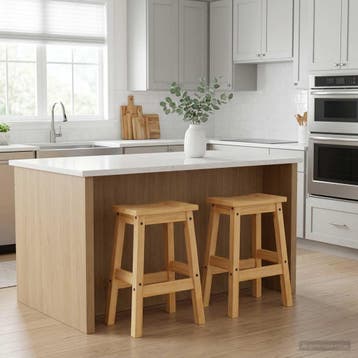 vidaXL Barkruk 2 st Honingwas 44 x 30 x 63 cm Massief grenen, Verzenden, Nieuw