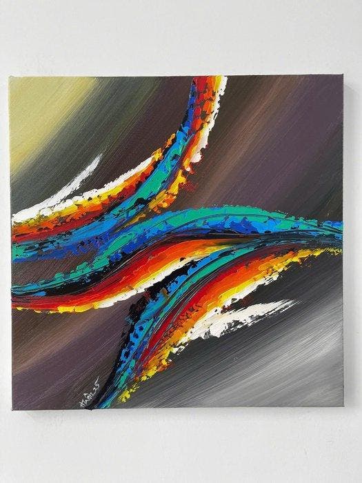 Tran th huyn trân - Fish 50 50 cm  Vendu sans prix de, Antiek en Kunst, Kunst | Schilderijen | Modern