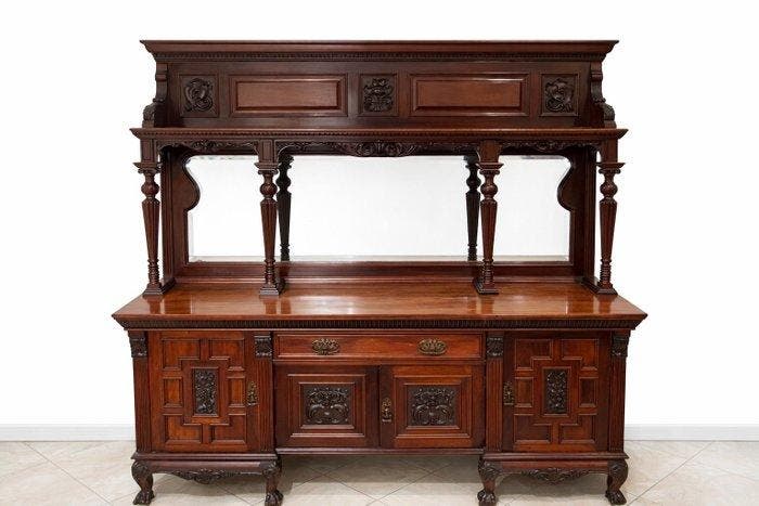 maple &Co - Hoog dressoir - zijde - Mahonie - Maple & Co., Antiek en Kunst, Curiosa en Brocante