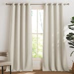 Lichtbeige ooggordijnen set | Retour deal | 36% korting, Huis en Inrichting, Stoffering | Gordijnen en Lamellen, 100 tot 150 cm