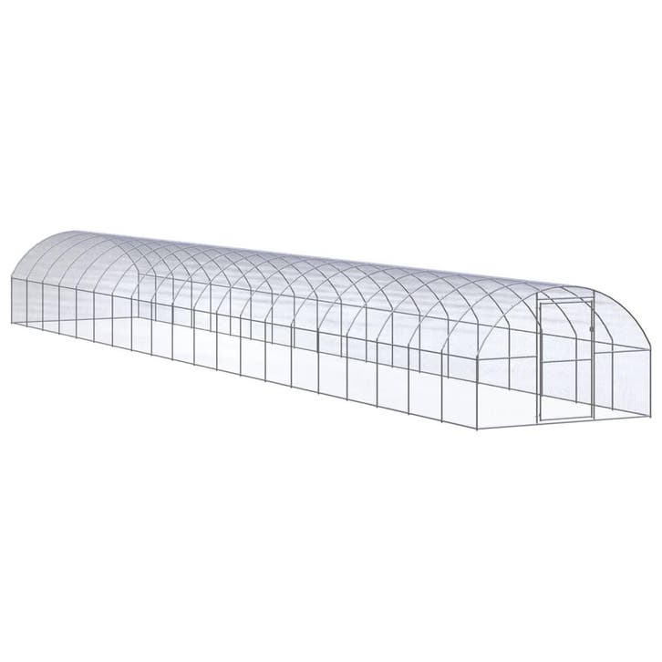 vidaXL Kippenren 3x20x2 m gegalvaniseerd staal, Animaux & Accessoires, Rongeurs & Lapins | Cages & Clapiers, Envoi