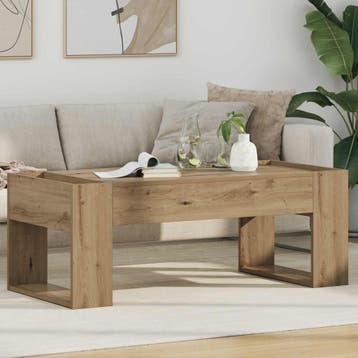 vidaXL Salontafel Artisan Eiken 110 x 50 x 41 cm Bewerkt, Huis en Inrichting, Tafels | Salontafels, Verzenden, Nieuw