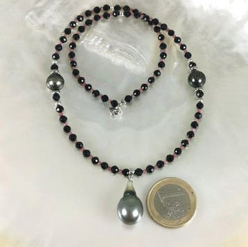 Sans prix de réserve - Collier Argent Perle - Perle - Tahiti
