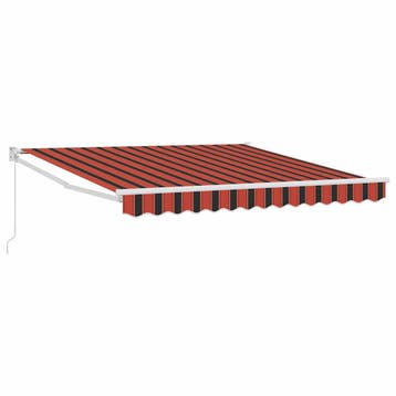 vidaXL Uitschuifbare luifel Oranje en Bruin 350 x 250 x 165, Verzenden, Nieuw