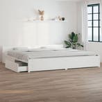 vidaXL Bedframe met lades wit 180x200 cm Super King Size, Huis en Inrichting, Slaapkamer | Bedden, Verzenden, Nieuw