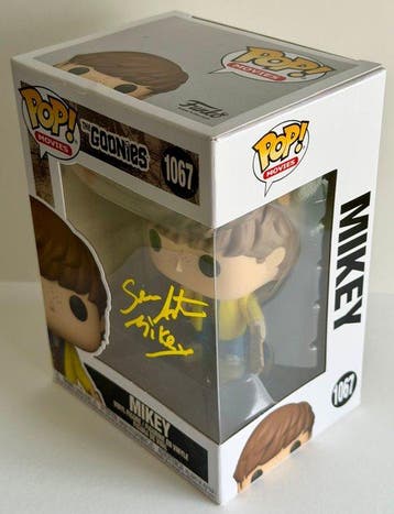 The Goonies - Sean Astin (Mikey) Funko Pop, signed + COA &, Nieuw