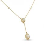 Halsketting - 14 karaat Geel goud - 0.63ct. tw. Diamant, Handtassen en Accessoires, Kettingen, Nieuw
