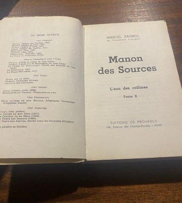Signé ; Marcel Pagnol - Manon des Sources [envoi autographe