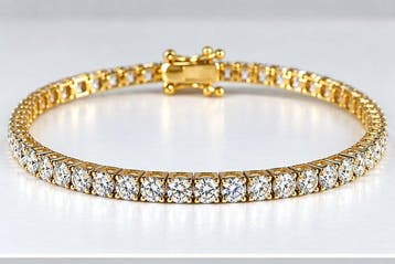 Bracelet de tennis - 14 carats Or jaune - 3.02ct. tw.