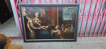Italiaanse school (XVII) - Escena religiosa - XL format, Antiek en Kunst