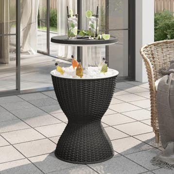vidaXL IJskoeltafel 3-in-1 polypropeen zwart, Verzenden, Nieuw
