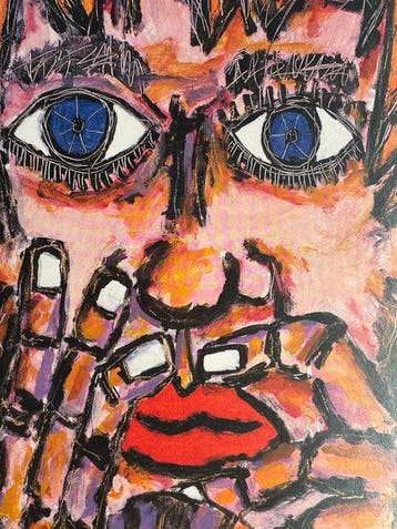 James Rizzi (1950-2011) - FEAR, 1973
