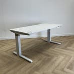 Steelcase  zit-sta bureau (met gasveer) 160x80,  licht-grijs