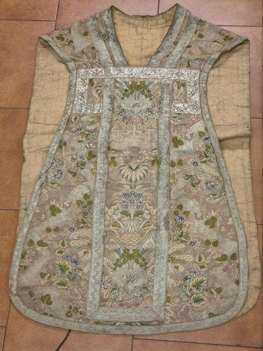 Romeinse planeet voor mis - Textiel - 1850-1900, Antiek en Kunst, Kunst | Niet-Westerse kunst