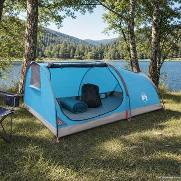 vidaXL Hiking Tent Waterdicht 1-persoons Blauw, Verzenden