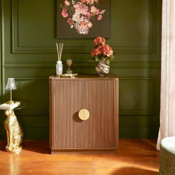 Design dressoir - walnoot - 80 x 40 x 85 cm, Verzenden, Nieuw