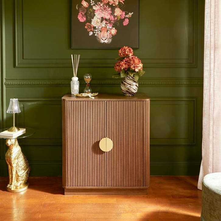 Design dressoir - walnoot - 80 x 40 x 85 cm, Maison & Meubles, Cuisine | Casseroles & Poêles, Envoi
