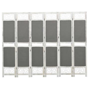 vidaXL Kamerscherm met 6 panelen 210x165 cm stof grijs, Verzenden