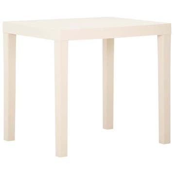 vidaXL Tuintafel 79x65x72 cm kunststof wit, Jardin & Terrasse, Tables de jardin, Verzenden