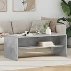 vidaXL Salontafel Beton Grijs 100 x 50 x 40 cm Bewerkt hout, Huis en Inrichting, Verzenden, Nieuw