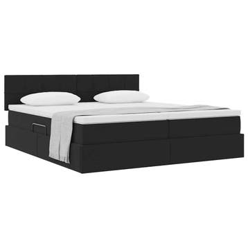 vidaXL Opbergbed 2 st Zwart 200 x 200 cm Velvet, Verzenden