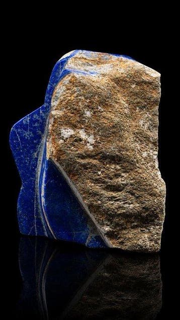 Grote lapis lazuli vrije vorm met pyriet Vrije vorm -