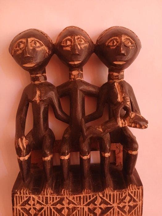 Kam - Hout - Grote Ashanti-kam, Antiquités & Art, Art | Art non-occidental