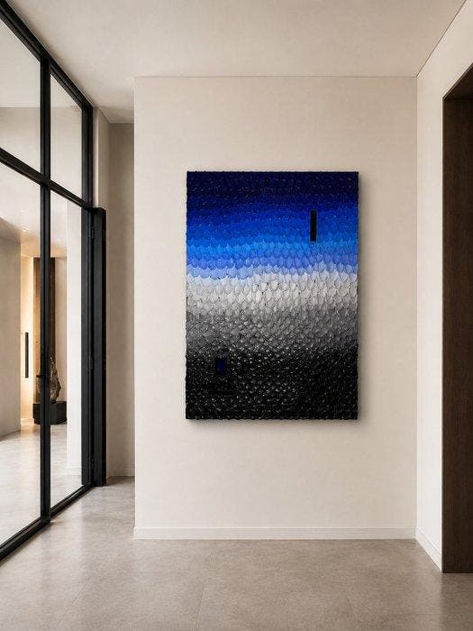 Julie Vandaele (Jæ) - Blue reverse, Antiek en Kunst, Kunst | Schilderijen | Modern