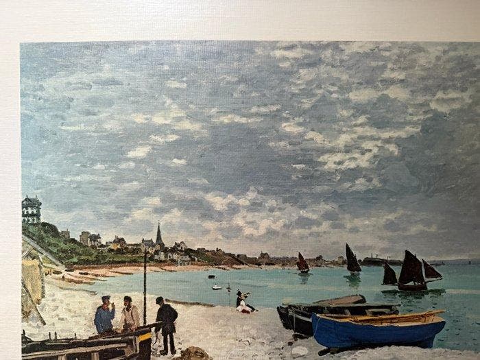 Claude Monet (1840-1926) - La Plage à Sainte-Adresse, Antiquités & Art, Antiquités | Autres Antiquités