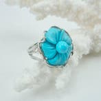 Turquoise - Argent - Bague - Turquoise Arizona