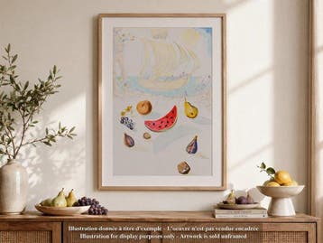 Salvador Dali (1904-1989) - Bateaux et Fruits