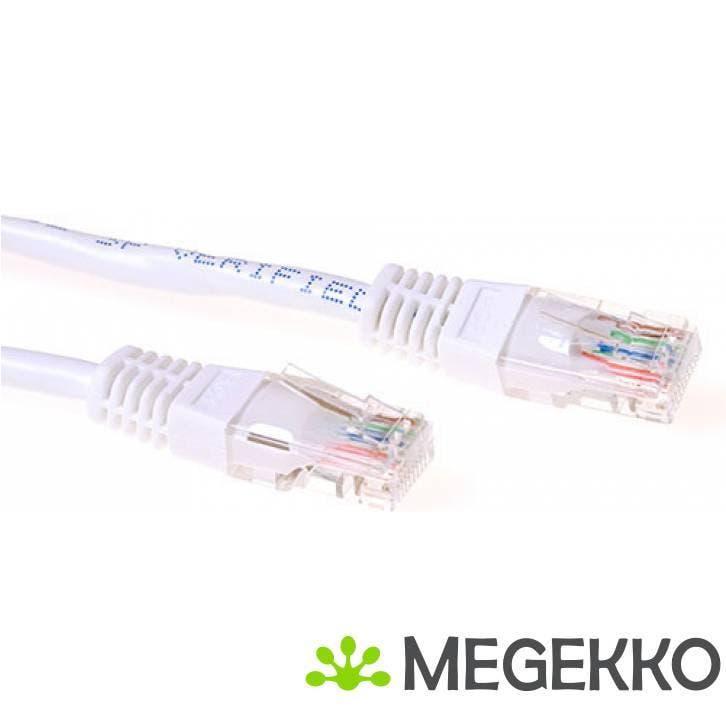 ACT Witte 20 meter U/UTP CAT6 patchkabel met RJ45, Computers en Software, Pc- en Netwerkkabels, Nieuw, Verzenden