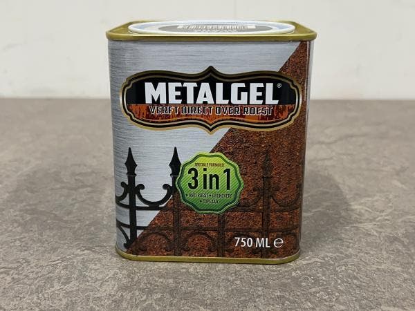 Veiling - 6x Metalgel 3-in-1 lak zwart glans 750ml, Doe-het-zelf en Bouw, Verf, Beits en Lak