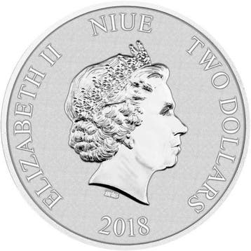 Niue. 2 Dollars 2018 1 oz $2 NZD Niue Disney Scrooge Mcduck
