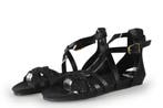 Fred de La Bretoniere Sandalen in maat 38 Zwart, Verzenden, Zwart, Zo goed als nieuw, Sandalen of Muiltjes