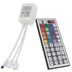LED RGB Strip 44 Knops afstandsbediening IR (2 uitgangen), Verzenden