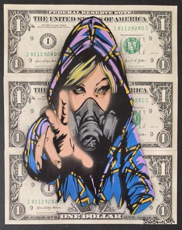 Jinks Kunst - LADY P. - (3 X 1$ US) 11 LAYERS STENCIL