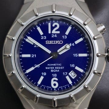 Seiko - Seiko Kinetic 5M42-0F00 – Esfera Azul – Acero