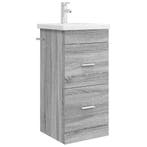 vidaXL Badkamer Vanity met Wastafel Grijs Sonoma 42 x 40 x, Maison & Meubles, Tables | Coiffeuses, Verzenden