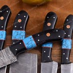 Keukenmes - Hars, handgemaakt, gevouwen staal - Noord