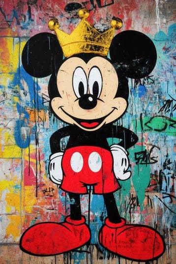 Iconica - Mickey Mouse: Pop Art King - unique 1/1 XXL (150 x