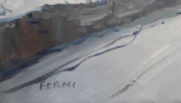 Giuseppe Fermi - Paesaggio innevato