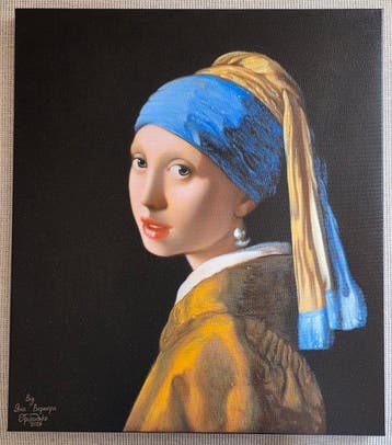 Maryna Prykhodko (1990), after Johannes Vermeer - The Girl