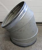 Afzuigkap bocht ø40cm, 45 graden, Nieuw in verpakking