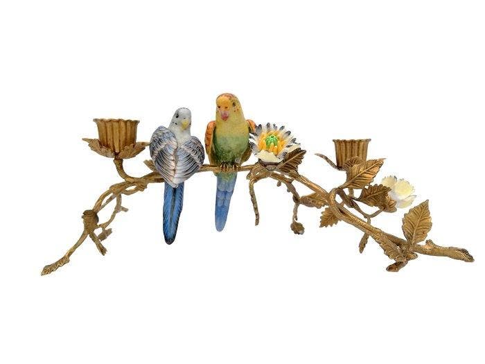 Kaarsenhouder - Brons, Porselein, Antiquités & Art, Art | Objets design