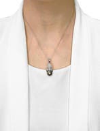 Hanger - 18 karaat Witgoud - 0.41ct. tw. Parel - Diamant