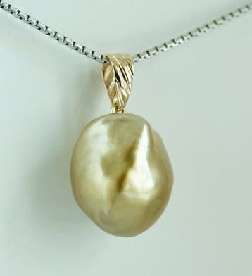 Sans prix de réserve - Pendentif - 18 carats Or jaune Perle