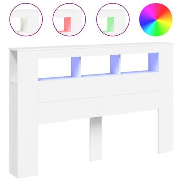 LED-hoofdbord 160cm | Tweede kansje | OP = OP (hoofdeinde), Overige materialen, Klassiek/Modern, Verzenden, Wit