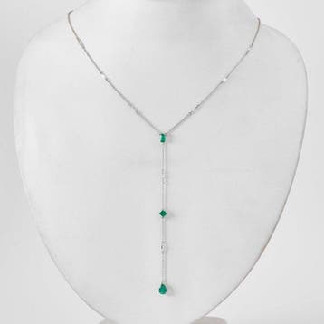Statement ketting - 14 karaat Witgoud, Geel goud - 1.55ct.