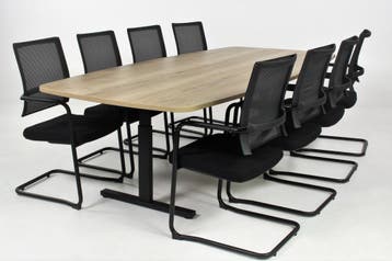 Vergadertafel BOOTVORMIG model, 260x120 cm natuur, Zakelijke goederen, Kantoor en Winkelinrichting | Kantoormeubilair en Inrichting